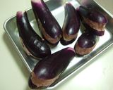 ポン酢でいただくナスのひき肉はさみ揚げ作り方5写真