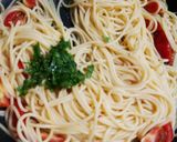 生ハムとトマトのレモンペペロンチーノ♪作り方8写真