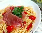 生ハムとトマトのレモンペペロンチーノ♪作り方9写真