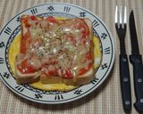 トマトとチーズの卵かけトースト作り方10写真