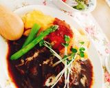 市販のルウで、きのこの煮込みハンバーグ作り方12写真