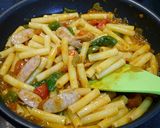市販ソースで！ペンネ・ナポリタン作り方4写真