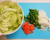 簡単！めんつゆで焼きうどん作り方1写真