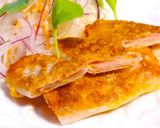材料3つde簡単！パリパリハムチーズ餃子作り方16写真