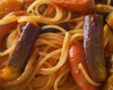 トマトとなすとウィンナーのパスタ作り方6写真
