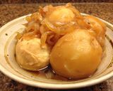焼豚のタレじゃがいもと玉ねぎと卵の煮物♪作り方6写真
