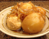 焼豚のタレじゃがいもと玉ねぎと卵の煮物♪作り方6写真