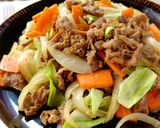 後味サッパリ☆ラム肉の大葉味噌ポン炒め！作り方6写真