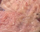 ＊酒粕でしっとり鶏ハム 鶏皮ポン酢添え＊作り方2写真