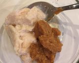 ＊酒粕でしっとり鶏ハム 鶏皮ポン酢添え＊作り方1写真