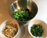 ☆簡単すぎる小松菜と茗荷のじゃこ和え☆作り方1写真