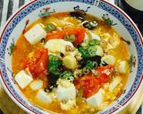 トマトの入った サンラータン麺作り方10写真