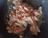 ツナと小松菜の麺つゆガリバタパスタ作り方3写真