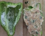 簡単タレが極うまピーマンの肉詰！鳥挽肉作り方2写真