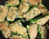 簡単タレが極うまピーマンの肉詰！鳥挽肉作り方4写真