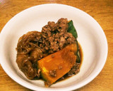 簡単15分♡ホクホクかぼちゃひき肉の煮物作り方12写真