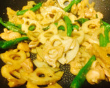 簡単:獅子唐と鶏肉のれんこん炒め♬作り方4写真
