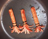 ハロウィンの朝食♡おてて付きねこぱん♡作り方9写真