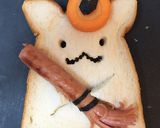 ハロウィンの朝食♡おてて付きねこぱん♡作り方12写真