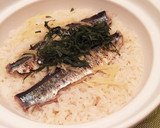 炙り秋刀魚と生姜の炊き込みご飯作り方12写真
