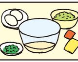 上品な食べ方♪京風お好み焼作り方2写真