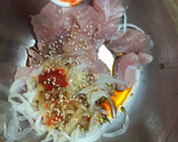 切って和えるだけ☆簡単マグロのユッケ風作り方3写真