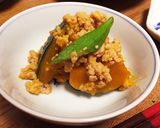 母直伝♡ほっこりかぼちゃと豚ミンチ作り方6写真
