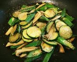 ズッキーニ&オクラのシンプル美味炒め♬作り方4写真
