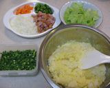 冷蔵庫にある食材で！簡単レタスチャーハン作り方1写真