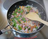 冷蔵庫にある食材で！簡単レタスチャーハン作り方2写真