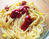 超簡単ランチ！レンチンパスタ ナポリタン作り方3写真