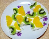 ふりふりクリーム】フルーツオープンサンド作り方10写真