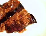 揚げ茄子のひき肉はさみ作り方6写真
