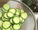 我が家の定番☆タコときゅうりの酢の物作り方1写真
