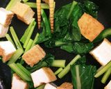 小松菜と厚揚げ&山椒の実の醤油炒め♪作り方4写真