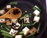 小松菜と厚揚げ&山椒の実の醤油炒め♪作り方5写真