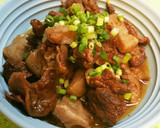 牛すじと蒟蒻の甘辛煮込み作り方8写真