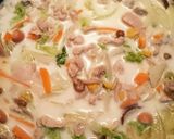 あったまる～豚肉入り白菜のクリームスープ作り方7写真