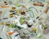 あったまる～豚肉入り白菜のクリームスープ作り方8写真