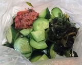 疲労回復【胡瓜とワカメの梅塩昆布和え】♪作り方5写真