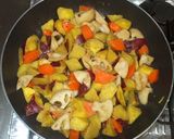 簡単おかず♪さつま芋とレンコンの辛子煮物作り方7写真
