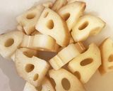 れんこんとわかめのポン酢炒め作り方1写真