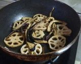 南瓜、蓮根、茄子の甘酢炒め作り方4写真