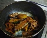 南瓜、蓮根、茄子の甘酢炒め作り方5写真