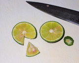 すだちの切り方　Ｖ字カットで気配り作り方7写真