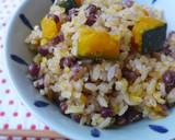 かぼちゃと小豆のホクホク炊き込みごはん作り方7写真