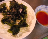 速攻追加野菜　キャベツとワカメの酢の物作り方2写真