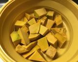 ハロィンデコ✿まんま南瓜焼ぷりん作り方1写真