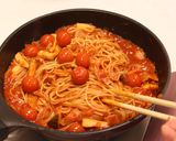 ベーコンときのこのダブルトマトパスタ作り方10写真