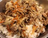 秋の昼夕弁当♪栗入り豚肉と舞茸の混ぜご飯作り方11写真